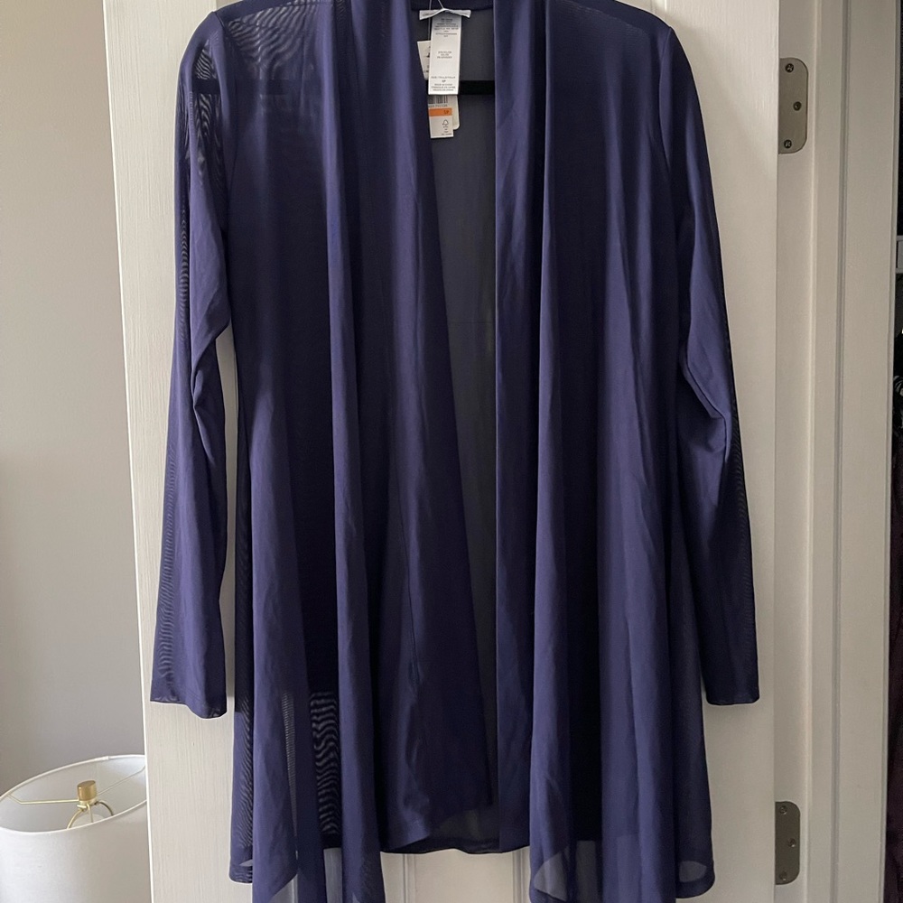 Tommy Bahama Navy Mesh Cardigan • NWT • SMALL